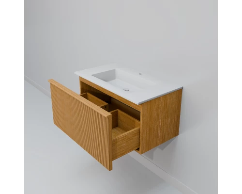 Тумба с раковиной Art Decco Andy AAN08W11S100, 80 см, белый дуб