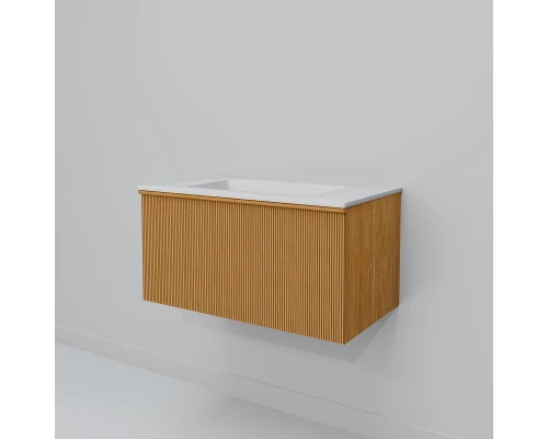 Тумба с раковиной Art Decco Andy AAN08W11S100, 80 см, белый дуб