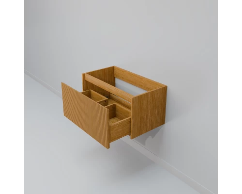 Тумба с раковиной Art Decco Elizabeth AEL08W11S100, 80 см, белый дуб