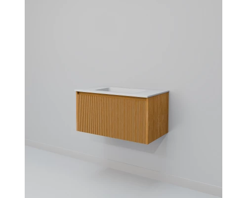 Тумба с раковиной Art Decco Elizabeth AEL08W11S200, 80 см, белый дуб