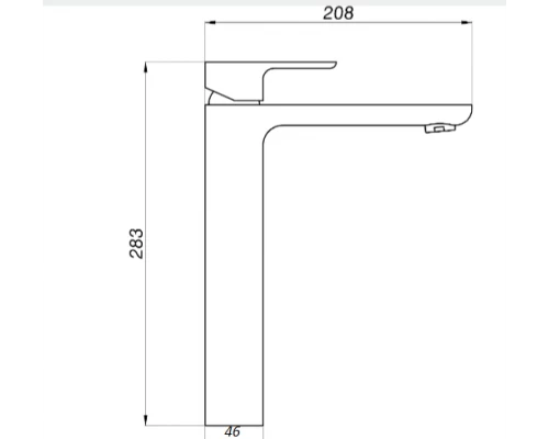 Смеситель для раковины Art Decco Celeste ACL028QHF, графит