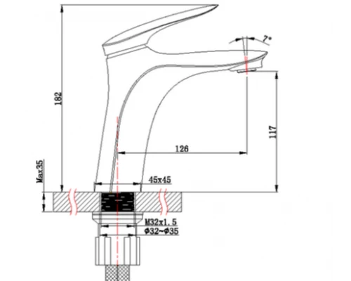Смеситель для раковины Art Decco Vogue AVG018QHF, графит