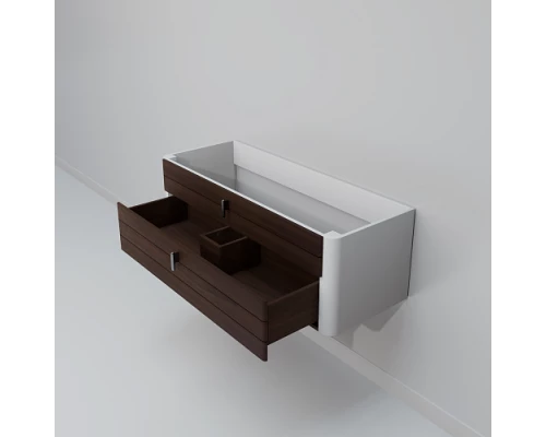 Тумба под раковину ArtDecco Gabriella 120 AGB12W24S000 подвесная, черный орех