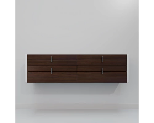 Тумба под раковину ArtDecco Gabriella 150 AGB15W24D000 подвесная, черный орех