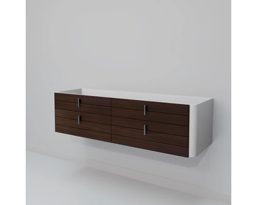 Тумба под раковину ArtDecco Gabriella 150 AGB15W24D000 подвесная, черный орех