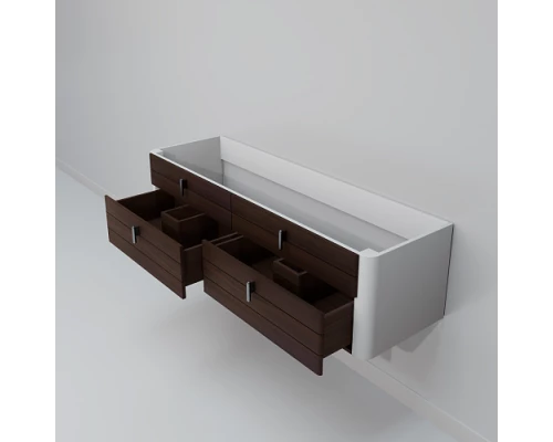 Тумба под раковину ArtDecco Gabriella 150 AGB15W24D000 подвесная, черный орех