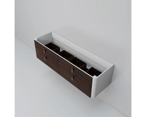 Тумба под раковину ArtDecco Gabriella 150 AGB15W24D000 подвесная, черный орех