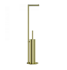 Туалетный ершик в комплекте с держателем туалетной бумаги WONZON & WOGHAND, Брашированное золото (WW-V4602-BG)