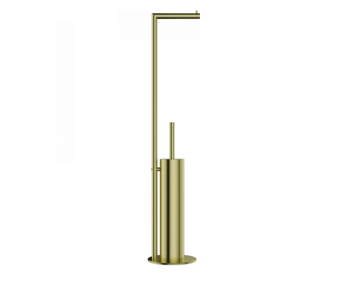 Туалетный ершик в комплекте с держателем туалетной бумаги WONZON & WOGHAND, Брашированное золото (WW-V4602-BG)