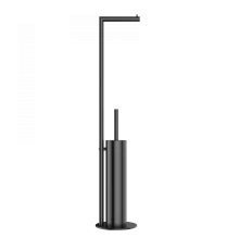 Туалетный ершик в комплекте с держателем туалетной бумаги WONZON & WOGHAND, Темный графит (WW-V4602-GM)