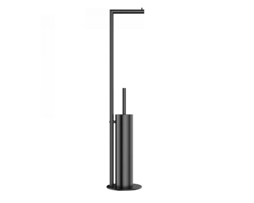 Туалетный ершик в комплекте с держателем туалетной бумаги WONZON & WOGHAND, Темный графит (WW-V4602-GM)