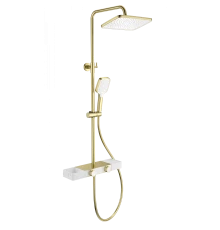 Душевая система WONZON & WOGHAND Shelf, Брашированное золото (WW-B3552-BG)