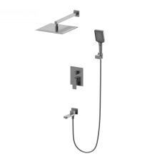 Душевая система встраиваемая WONZON & WOGHAND CUBE 2.0, Темный графит (WW-88087068-BGM)