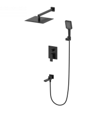 Душевая система встраиваемая WONZON & WOGHAND CUBE 2.0, Черный матовый (WW-88087068-MB)