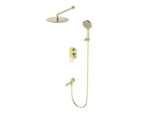 Душевая система встраиваемая WONZON & WOGHAND FRAME, Брашированное золото (WW-88939010-BG)