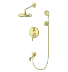 Душевая система встраиваемая WONZON & WOGHAND STEAM, Брашированное золото (WW-88939008-BG)
