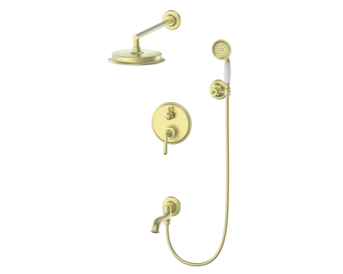 Душевая система встраиваемая WONZON & WOGHAND STEAM, Брашированное золото (WW-88939008-BG)