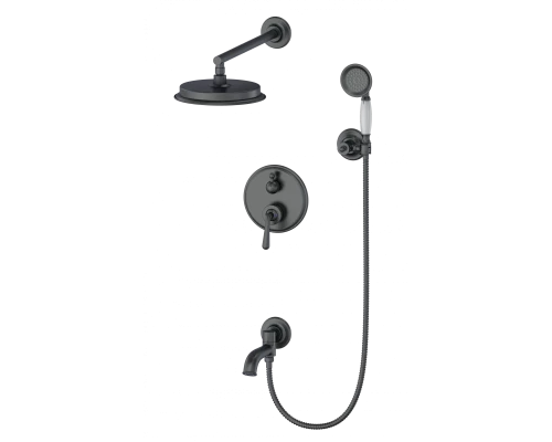 Душевая система встраиваемая WONZON & WOGHAND STEAM, Темный графит (WW-88939008-BGM)