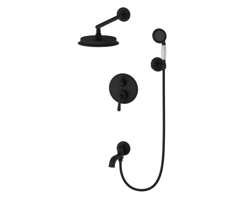 Душевая система встраиваемая WONZON & WOGHAND STEAM, Черный матовый (WW-88939008-MB)