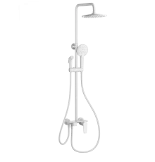 Душевая система с техническим душем WONZON & WOGHAND, Белый матовый (WW-A30874-MW)
