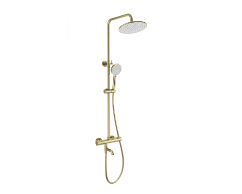 Душевая система с термостатом WONZON & WOGHAND INN 4, Брашированное золото (WW-B3047-A1-BG)