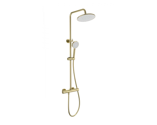 Душевая система с термостатом WONZON & WOGHAND INN 4, Брашированное золото (WW-B3047-A-BG)