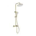 Душевая система с термостатом WONZON & WOGHAND MUSE Corno, Брашированное золото (WW-B2091-A-BG)