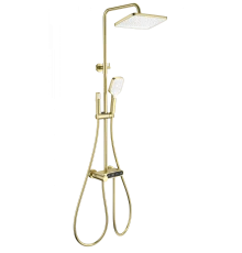 Душевая система с термостатом WONZON & WOGHAND MUSE Corno, Брашированное золото (WW-B3112-BG)