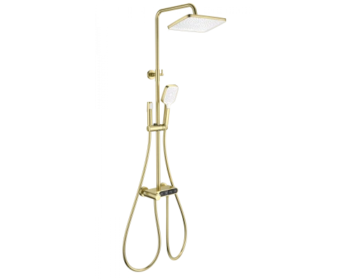 Душевая система с термостатом WONZON & WOGHAND MUSE Corno, Брашированное золото (WW-B3112-BG)