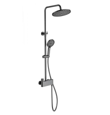 Душевая система с термостатом WONZON & WOGHAND MUSE Corno, Темный графит (WW-B3110-BGG)