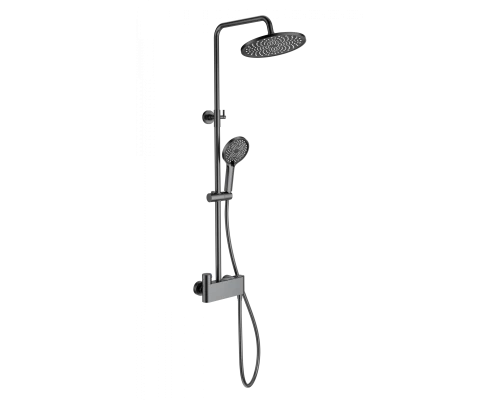 Душевая система с термостатом WONZON & WOGHAND MUSE Corno, Темный графит (WW-B3110-BGG)