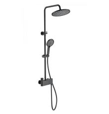 Душевая система с термостатом WONZON & WOGHAND MUSE Corno, Черный матовый (WW-B3110-MB)