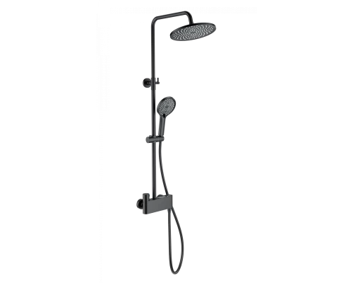 Душевая система с термостатом WONZON & WOGHAND MUSE Corno, Черный матовый (WW-B3110-MB)