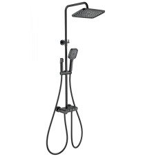 Душевая система с термостатом WONZON & WOGHAND MUSE Corno, Черный матовый (WW-B3112-MB)