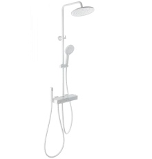 Душевая система с термостатом WONZON & WOGHAND MUSE Forte, Белый матовый (WW-B3580-MW)