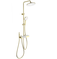 Душевая система с термостатом WONZON & WOGHAND MUSE Forte, Брашированное золото (WW-B3580-BG)