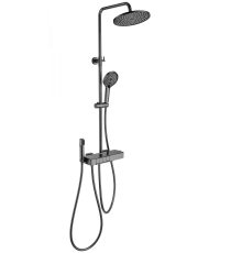 Душевая система с термостатом WONZON & WOGHAND MUSE Forte, Темный графит (WW-B3580-BGG)