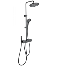 Душевая система с термостатом WONZON & WOGHAND MUSE Forte, Черный матовый (WW-B3580-MB)