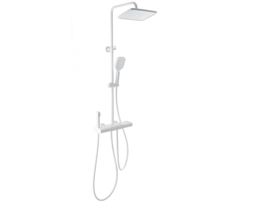 Душевая система с термостатом WONZON & WOGHAND MUSE Legato, Белый матовый (WW-B4129-MW)