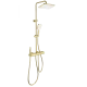 Душевая система с термостатом WONZON & WOGHAND MUSE Legato, Брашированное золото (WW-B4129-BG)