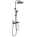 Душевая система с термостатом WONZON & WOGHAND MUSE Legato, Черный матовый (WW-B4129-MB)