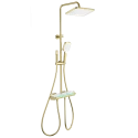 Душевая система с термостатом WONZON & WOGHAND MUSE Lumia, Брашированное золото (WW-B4174-BG)