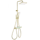 Душевая система с термостатом WONZON & WOGHAND MUSE Lumia, Брашированное золото (WW-B4174-BG)
