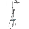 Душевая система с термостатом WONZON & WOGHAND MUSE Lumia, Темный графит (WW-B4174-BGG)
