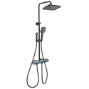 Душевая система с термостатом WONZON & WOGHAND MUSE Lumia, Черный матовый (WW-B4174-MB)