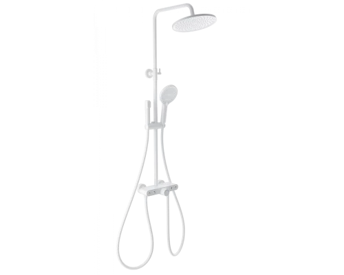Душевая система с термостатом WONZON & WOGHAND MUSE Selesta, Белый матовый (WW-B4113-MW)