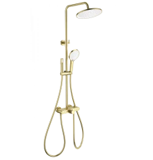 Душевая система с термостатом WONZON & WOGHAND MUSE Selesta, Брашированное золото (WW-B4113-BG)