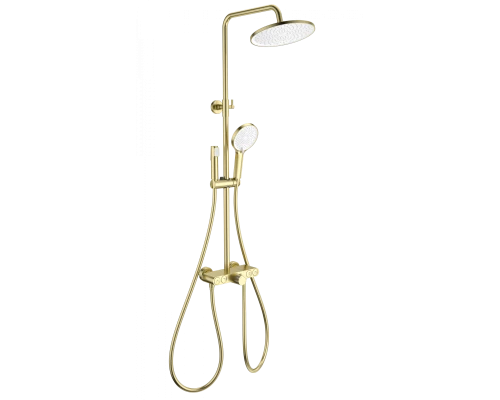 Душевая система с термостатом WONZON & WOGHAND MUSE Selesta, Брашированное золото (WW-B4113-BG)