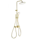 Душевая система с термостатом WONZON & WOGHAND MUSE Selesta, Брашированное золото (WW-B4113-BG)