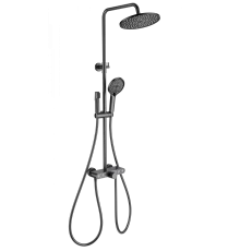 Душевая система с термостатом WONZON & WOGHAND MUSE Selesta, Темный графит (WW-B4113-BGG)